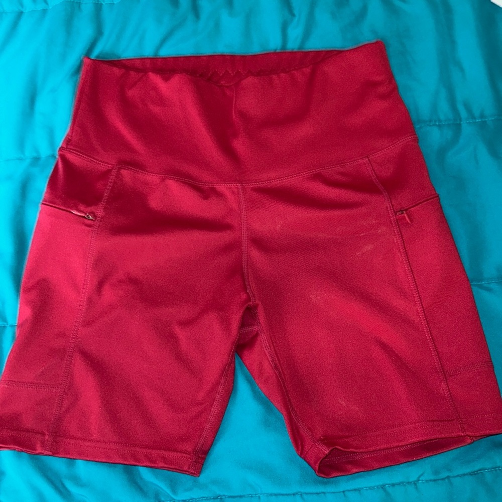 Biker shorts red size L